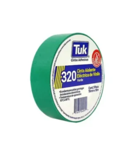 Cinta aislante tuk mod.320 verde (pack. 10pzs)